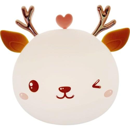 Cute Cartoon Silicone Night Light Nightlight Home Kid Adults Toddler Decor