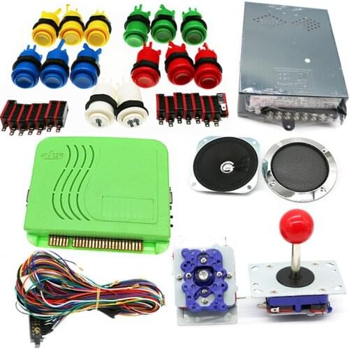 Jamma Arcade Game Kit DIY Zero Delay USB With 3D Pandora 2323 in 1 Game PCB Board 4 Type Joystick HAPP Button 12V Power