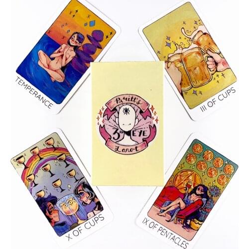 3rd Eye Tarot Deck Leisure Party Table Game High Quality Fortune-telling Prophecy Oracle Cards With Guide Book