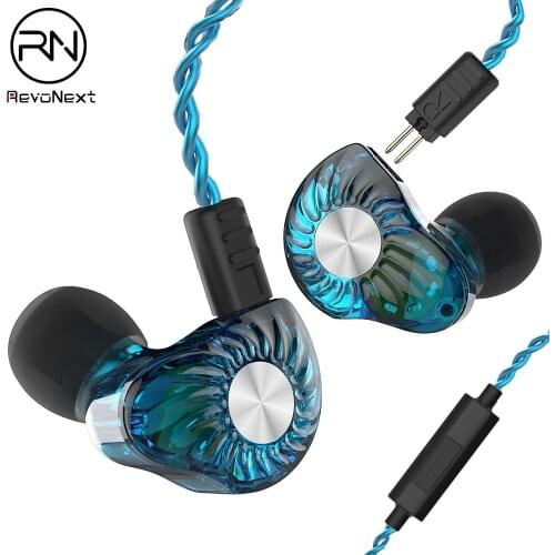 Revonext RX8 BA+DD In Ear Earphone Hybrid Headset HIFI Bass Noise Isolating Earbuds With Mic Replaced Cable