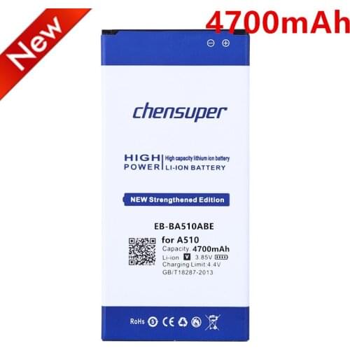 NEW 4700mAh EB-BA510ABE Phone Batteries For Samsung 2016 Edition A510 Battery SM-A510F A5100 A5 A51 A510F Batteries