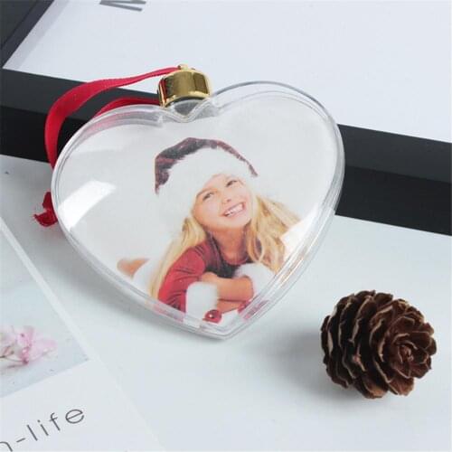 DIY Transparent Photo Five-star Ball Christmas Decoration Valentines Day Gift Supplies For X-mas Tree Hanging Decorations Party