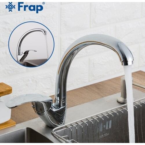 FRAP Big promotion Zinc alloy deck mounted kitchen sink faucet Cold and Hot Water Tap 360 Degree Swivel mixer faucets torneira