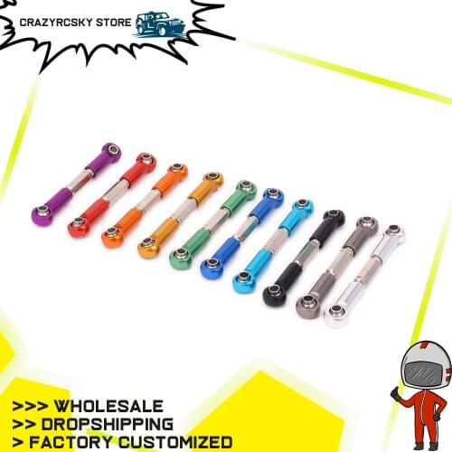 Steel Steering Servo Link Rear Arm Tie Rod For Rc Hobby Car 1/12 Wltoys l959 l969 l979 l202 l212 l222 k959 Length Adjustable