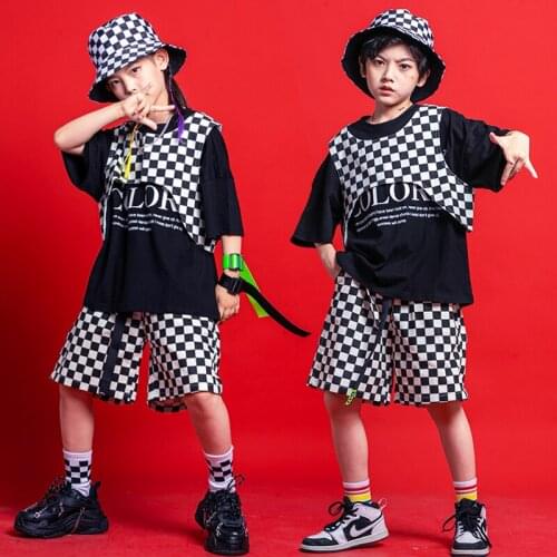 Hip Hop Dancewear Kids Sets Street Dancer Outfit Cheerleader Uniform Stage Costume Festival Clothing Designer Clothes DL8115