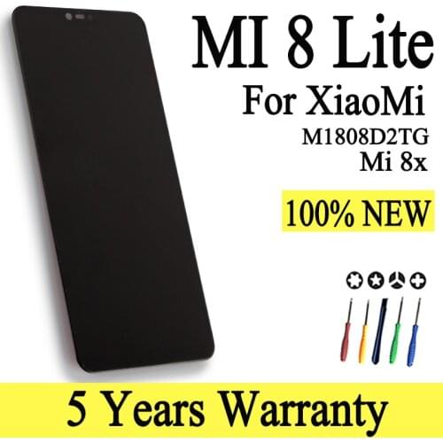100% NEW M1808D2TG Premium Quality LCD With Frame for Xiaomi Mi 8 Lite Mi 8x Display Touch Screen Digitizer Assembly Tool