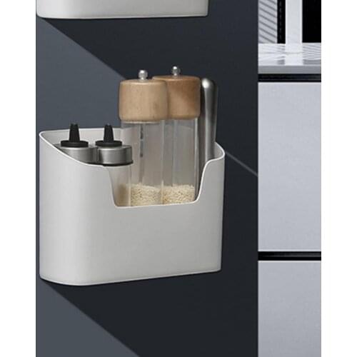 1 Pcs Punch-Free Wall Mount Storage Case PP Waterproof Storage Box Kitchen Sundries Storage for Home Organizer Bath Accessories