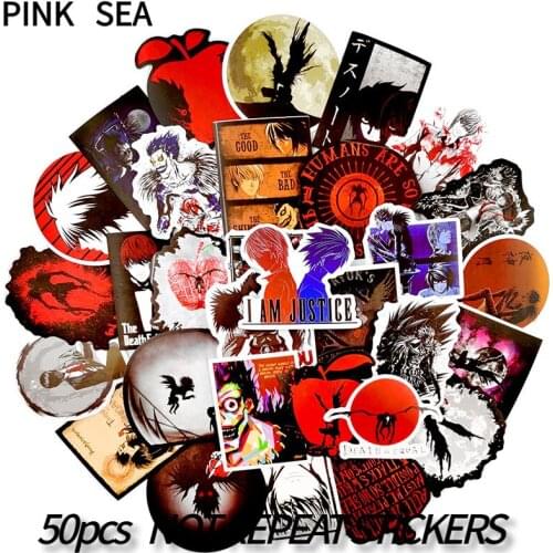 10/30/50Pcs/set Death Note Cartoon Waterproof Decal Stickers For Bicycle Scrapbook Skateboard Snowboard Laptop Luggage DIY TOY