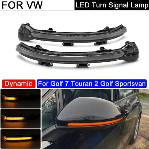 Dynamic LED Side Mirror Turn Signal Light Strip Assembly For VW Golf GTI MK7 VII,Touran