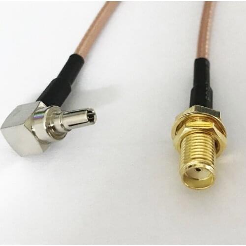 20pcs 20cm SMA Female nut to CRC9 male right angle RG316 RF Pigtail jumper cable