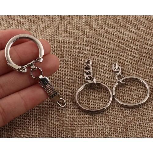 40 pcs Silver key chain,Key Ring chain leather key ring key lanyard key holder,key chains key fob Key Rings key chain key ring