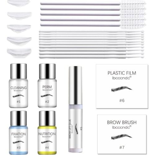 5ml Replacement Brow Lamination Tools Lash Lift Eyelash Perming Lotion Norishing Eyebrow Nutrition Liquid Cleanser Eye Pad Brush