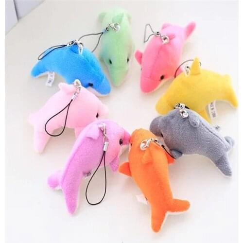 6CM Dolphin plush DOLL , Stuffed TOY DOLL - keychain Pendant small plush toy