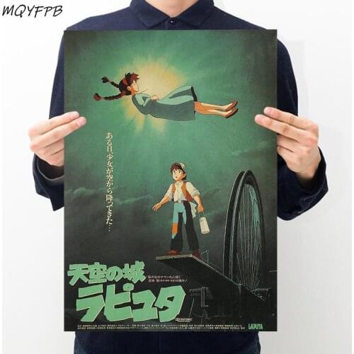 Anime Laputa: Castle in the Sky Kraft Paper Poster Home Room Bedroom Wall Decoration Painting Core 50.5x3cm