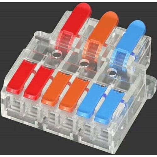 Quick electrical splitter Wire Connector SPL-636 Universal Push-in Cable Wiring Terminal Block Connectors into 0.5-6mm/Out 0.5-4