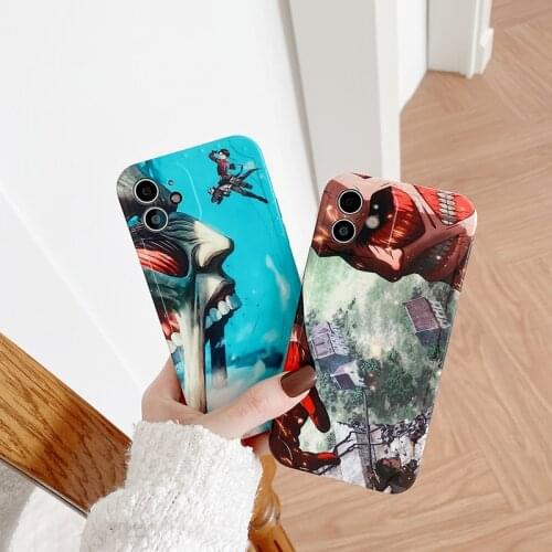 Anime Japanese Attack On Titan Phone Case For iphone 12 Mini 11 Pro XS MAX 8 7 Plus X SE2020 XR Soft IMD Fundas Coque Case