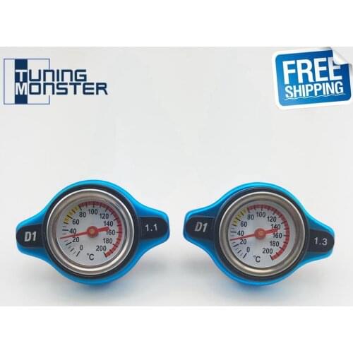 Free Shipping D1 Big Head Temperature Gauge With Utility Safe 0.9 And 1.1 And 1.3 Bar Thermo Radiator Cap Tank Cover