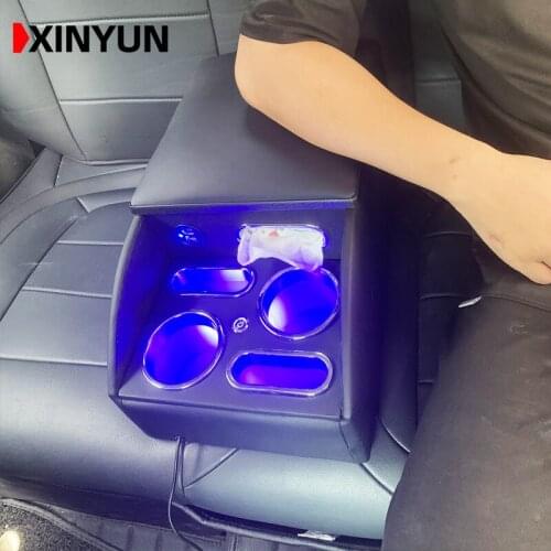 FOR Freestar GALAXY ikon Kuga Mondeo Puma S-Max kuga Edge Rear handrail box mobile phone charging USB LED Put paper towels