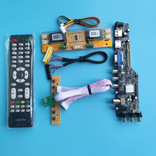 Kit For LM201WE3-TLF6/LM201WE3-TLK1 Controller Board Driver LCD AV DVB-T 4 CCFL Panel Screen HDMI USB VGA Digital 1680x1050 TV