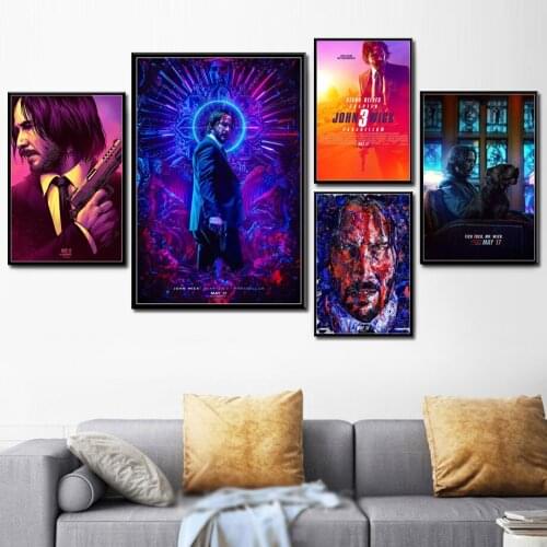 John Wick 3 Parabellum Hot Movie Series Art Canvas Painting Poster Wall Home Decor