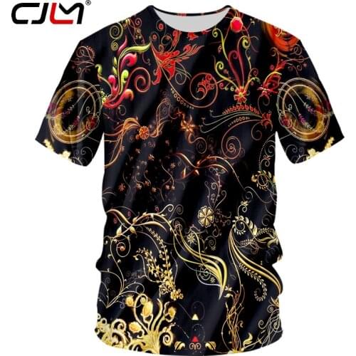 CJLM Oneck Tee Shirt Homme New personality3D Tee Shirt Printing Flower and pineapple Leisure Garment Unisex Spring Tee Shirt