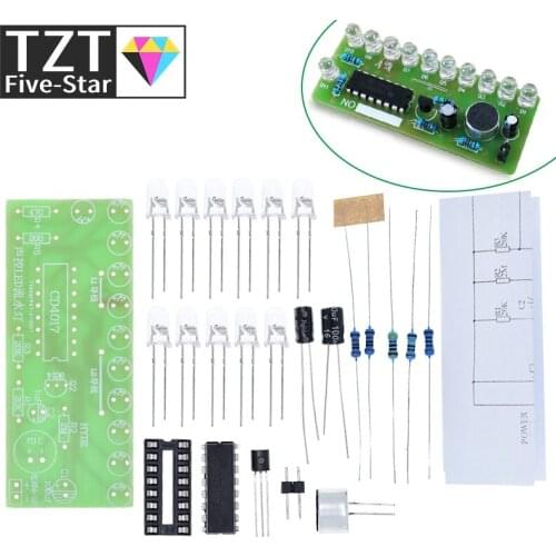 Voice activated LED Water Light Kit CD4017 Lantern Control Fun Electronic Production Teaching Training Diy Electronic Kit Module