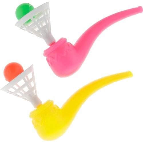Pipe Ball Toys, Whistles Floating Blow Ball Toys Kids Party Favors, Pack of 2