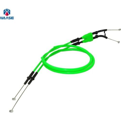 Waase 2pcs For Kawasaki Ninja ZX-6R ZX6R 2009 2010 2011 2012 2013 2014 2015 2016 Motorcycle Throttle Cable Steel Wire