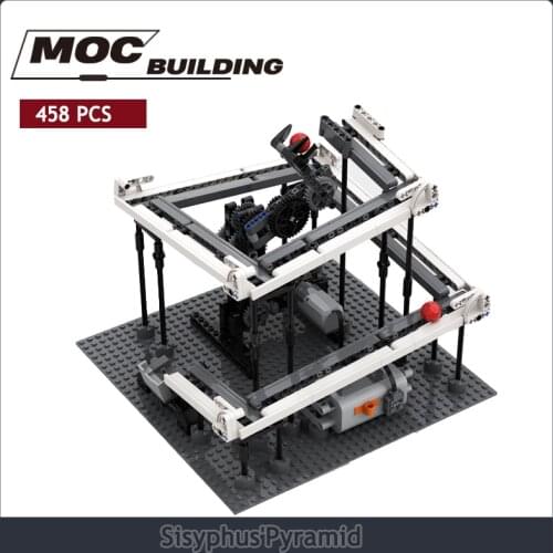 Sisyphus'Pyramid MOC Building Block Set, Childrens Universal Sports Technology Building Block, Puzzle Toy Gift