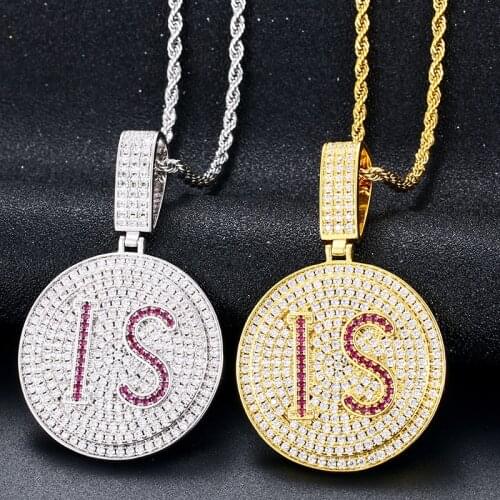Iced Out Pendant Necklace Men Hip Hop Jewelry Micro Pave Zircon Pendants Women Jewelry With Zircon Chains Gift