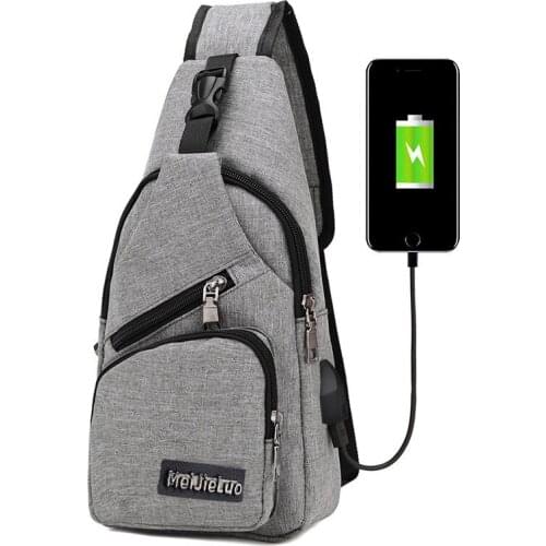 Shoulder Crossbody Bust USB Charging Breast Bag Leisure Travel Pouch