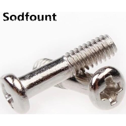 100pcs 201 stainless steel half thread half screw M2.5*10mm M2.6*8mm M3*12mm Nickel plated Phillips pan head screw