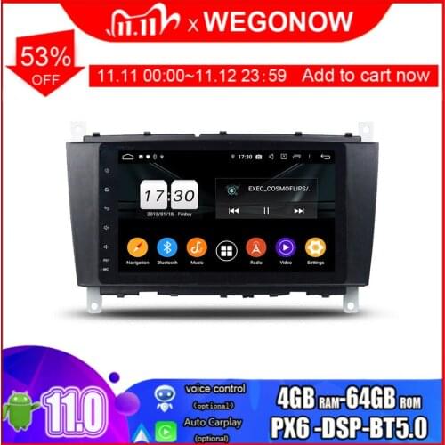PX6 DSP Android 10.0 For Benz W203 W467 W209 W219 4GB RAM 64GB ROM 8 core Car DVD Player 2DIN Wifi BT RDS RADIO tuner GPS Map