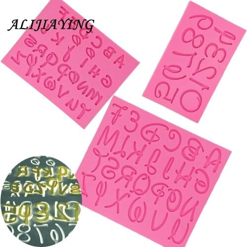 DIY Letter and number Silicone Mold Fondant digital Cake Decorating Tools dessert Sugarcraft Chocolate supply D1273