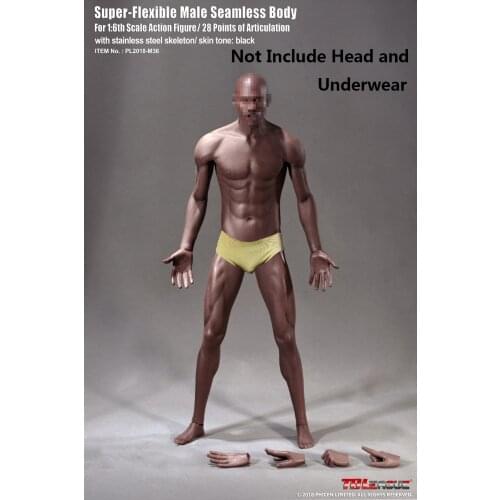 TBLeague M36B PL2018-M36B 1/6 figure Super-Flexible Male Seamless Body Black Skin