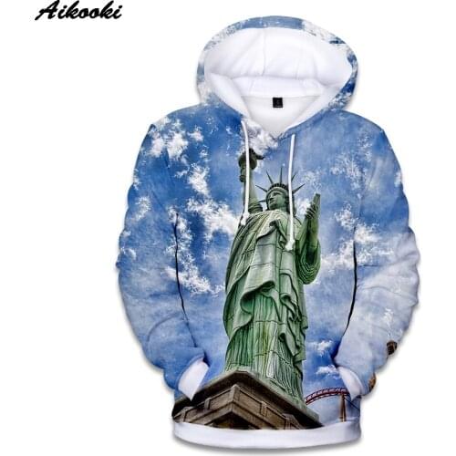 Sidno New Arrival Statue Of Liberty 3D Hoodies Men/Women Fashion Casual Sweatshirt 3D Print Statue Of Liberty Mens Hoodie