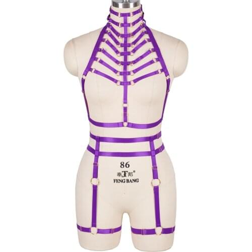 Sword Belt Womens Underwear Erotic Cage Bra Elastic Bandage Leg Harness Garter Sexy Body Strap Products Festival Costume Set