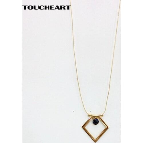TOUCHEART steampunk Natural stone Necklace Long Gold color Necklaces & Pendants Personalized Jewelry for Women femme SNE160147