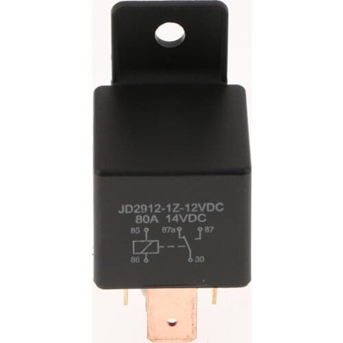 1 Pair DC12V 80A 5 Pins SPDT Car Power Starter Relay With Sockets Terminals