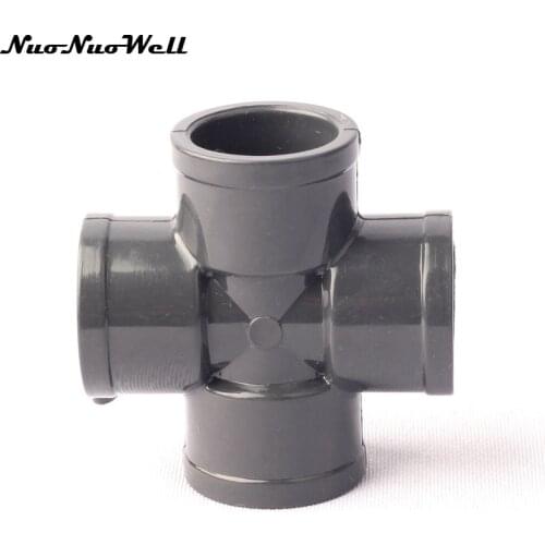 1pcs NuoNuowell 25mm Hose 4 Ways Cross Connector for Garden Micro Drip Irrigation Watering System Fittings Aquarium Supplies