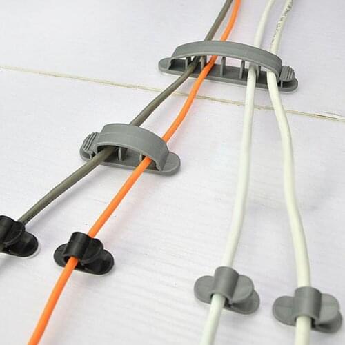 10Pcs Cable Cord Wire Line Organizer Plastic Clips Ties Fixer Holder Ties Fixer Fastener Holder