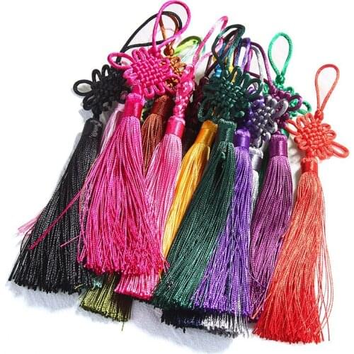 10pcs/lot Chinese Knots Tassel DIY Pendant Jewelry Garment Decorative Accessories Car Key Bag Pendant DIY Craft Tassel Fringe