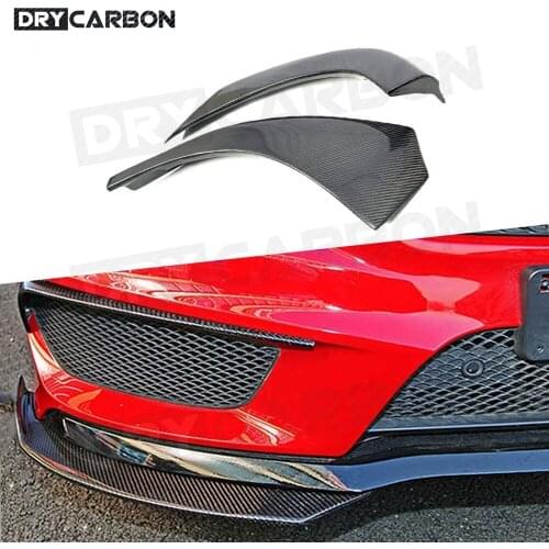For Benz CLA Class W117 C117 CLA250 260 CLA45 2014-2016 Front Bumper Lip Splitters Fender Aprons Carbon Fiber Spoiler Body Kit