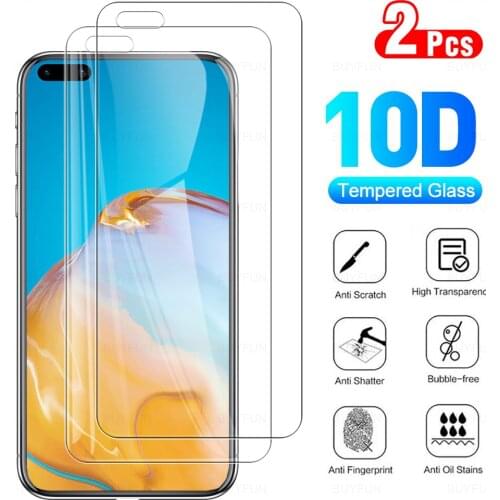 2pcs Screen Protector Glass on the For Huawei P40 Tempered Glasses For Huawei P40 Lite p40 Lite E Phone Protection Cover Film