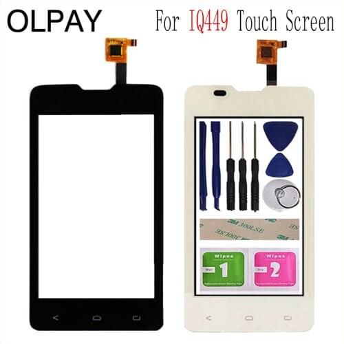 4.5'' Touch Screen For Fly IQ449 449 Touch Screen Digitizer Panel Front Glass Lens Sensor Tools Adhesive+Wipes