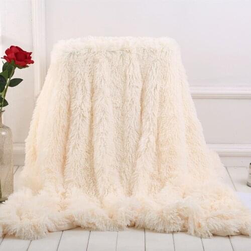 41 Elegant Throw Blanket For Bed Sofa Bedspread Long Shaggy Soft Warm Bedding Sheet Air Conditioning Blanket