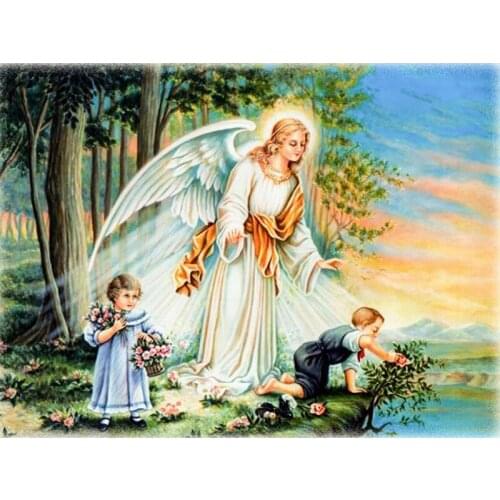 5D DIY Diamond Painting Angles Religion Icons Diamond Embroidery Picture of Resin Cross Stitch Full Diamond Mosaic Home Decor