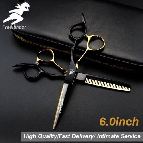 6inch Hair Scissors Shear Straight & Thinning Scissor 2PCS/lots Free Shipping