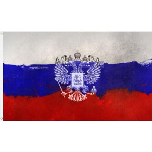 60x90cm/90x150cm Russia RUS RU Emblem Double Headed Eagle Flag 2x3ft/3x5ft Decorate Banner