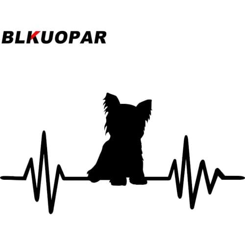 BLKUOPAR for Yorkie Pulse Car Stickers Cartoon Creative Decals Waterproof Car Accessories Motorcycle Windshield Decoration